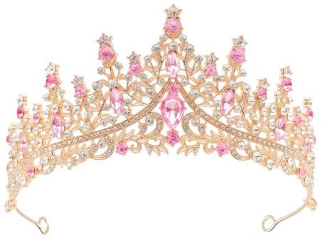 Krone Damen Königin Prinzessin Kostüm Tiara Rapunzel Kostüm Damen Mädchen Kristallkrone Strass Stirnband Prinzessinnenpartys Festzug Hochzeitsfeier Hochzeit Prom Geburtstag