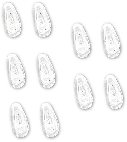 5 Paare 17 mm / 0.7'' Tropfenform Silikon Brillen Nasenpads / Brillenpads Schraub System