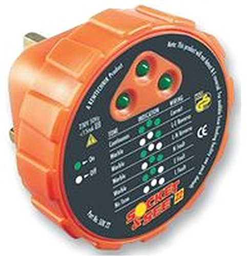 SOCKET TESTER + AUDIBLE TONE Test Mains Socket, SOCKET TESTER + AUDIBLE TONE, Frequency Max: -, Frequency Min: -, Plug Type: UK, Power Consumption: -, Socket Tester Type: BS 1363A Mains Socket Tester, Supply Voltage V AC: 230V