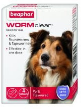 Beaphar Uk wormclear Up To 40 kg Dog 4tab Package of 1