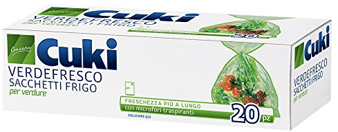 Cuki Verdefresco sacchetti frigo - 29 x 42 cm - 1 confezione da 20 pezzi