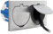 Zenitech - Toma de suelo 16A 2P+T acabado aluminio cepillado - IP55 doble