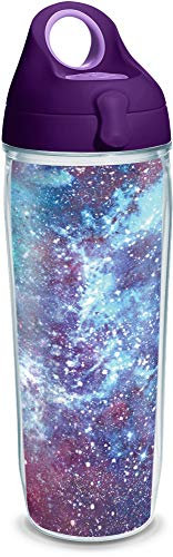 Tervis 1334969 Galaxy Gobelet isotherme avec couvercle violet Bouteille d'eau 24 oz Transparent