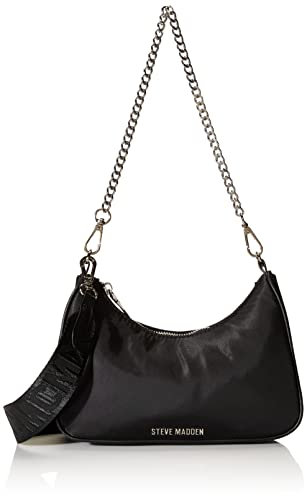 Steve Madden womens Vital Crossbody Bag,Black,9 L x 2.25 W x 6.75 H
