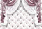 wandmotiv24 Fototapete Vorhänge mit Blumen und Perlen, XL 350 x 245 cm - 7 Teile, Wanddeko, Wandbild, Wandtapete, Abstrakt Rosa M6128