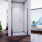 70x185cm Mamparas de Ducha Abatibles Perfil Aluminio Gris Mate Cristal Templado de 5mm, Puertas de Ducha