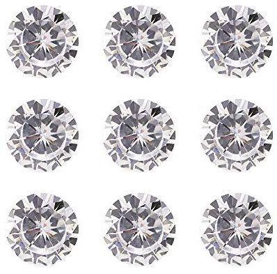 Craftdady Zirkonia-Cabochons, klare, lose facettierte Strass-Cabochons für Ohrringe, Armbänder, Anhänger, Schmuck, Bastel- und Kunsthandwerkprojekte, 10 Stück, 7 mm