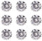 Craftdady Zirkonia-Cabochons, klare, lose facettierte Strass-Cabochons für Ohrringe, Armbänder, Anhänger, Schmuck, Bastel- und Kunsthandwerkprojekte, 10 Stück, 7 mm