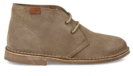 PAYMA - Stivali Stivaletti Safari Deserto in Pelle per Uomo e Donna. Fatto in Spagna. Scarpa Chukka in Crosta di Pelle Sport. Chiusura con Lacci. Suola in Gomma