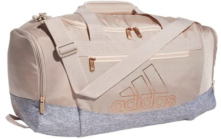 adidas, Wonder Taupe Beige/Jersey Gris/Or Rose, Small (38L), Sac de Sport Unisexe Defender 4.0 pour Homme et Femme