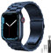 owlhold Compatibile con Cinturino Apple Watch 38mm 40mm 41 mm, Cinturino in Avanzate Acciaio Inossidabile Ricambio Compatibile iWatch Serie 10/9/8/7/6/5/4/3/2/1/SE per Uomini e Donne (Blu)