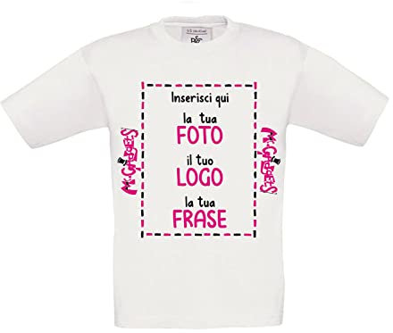 Mr. Gadgets T-Shirt Personalizzabile da Bambino (as6, Age, 5_Years, 6_Years, Regular, Cotone, 5-6 Anni)