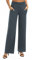 EXCHIC Damen Leichtgewicht Elastisch Hohe Taille Hose Casual Weite Bein Dehnbar Lounge Hosen mit Taschen (L, Schiefergrau)