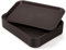 Yarlung 12 Pack Plastic Fast Food Trays, 35x26.6 cm Rectangular Cafeteria Trays Restaurant Serving Tray for Coffee Table, Kitchen, Party, Brown