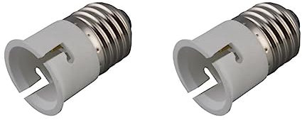 Ailan 2 Satz von E27 auf B22 Lichthalter Extender Konverter Schraubsockel Adapter Licht Halogenlampensockel 220V für Studiofotografie, Wie gezeigt 2Stk