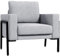 HOMCOM Gepolsterter Lounge- und Schlafsessel mit Sitz- und Rückenkissen, 82x70x83,5 cm, Hellgrau