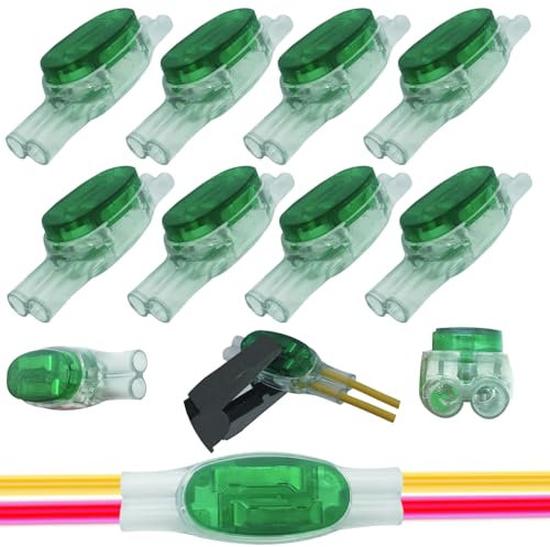 Connettore del filo, 8pezzi Connettore a Crimpare U1B, CTRICALVER Connettore per Cavo Verde, Connettore di Giunzione, Connettore con Gel