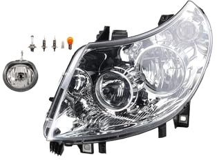 Johns, Scheinwerfer Halogen Front passend für Citroen Jumper III 06-10 H7 H1 Links + Nebelscheinwerfer + Leuchtmittel