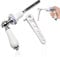 Ceramic Toilet Flush Handle, toilet flush handles, toilet handle replacement Universal Fit Toilet Cistern Handle Chrome Plated Replacement Metal Handle Cistern Lever for Toilet Wc Cistern Tank Lever.