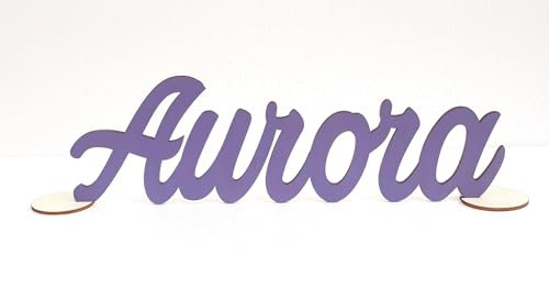 Nome in Legno personalizzato da tavolo o da parete (VIOLA)