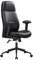 SONGMICS HOME Bürostuhl, Drehstuhl, Chefsessel, mit verstellbaren Armlehnen, höhenverstellbar, modern, Rückenlehne, Armlehnen, breiter Sitz, Baumwoll-Leinen-Mischgewebe, tintenschwarz OBG037B01