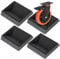 4 PCS Bed Wheel Stoppers, Rubber Furniture Castor Cups, Carpet Protector Cups, Non-Slip Wheel Fixing Pads Fits to All Wheels of Furniture, Sofas, Beds, Chairs, Protects from Scratches