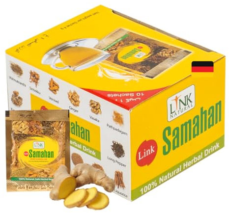 Samahan Tea Link Natural Tè – Spedizione diretta dall’Italia – Tè ayurvedico alle erbe – 200 bustine (800 g)