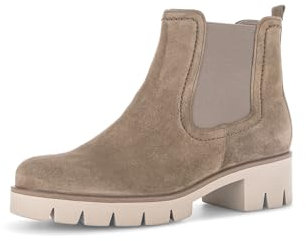 Gabor Damen Chelsea Boots, Frauen Stiefeletten,gefüttert,Stiefel,Bootee,Booties,halbstiefel,Kurzstiefel,Farro (Panna),40.5 EU / 7 UK