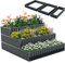 TANGZON 3-Tier Raised Garden Bed, Detachable Plant Flower Vegetable Herb Grow Box Containers without Bottom, Outdoor Elevated Planter Box Kit for Patio Lawn Greenhouse (Black, Metal, 118 x 118 x 61cm)