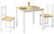 Bellabino Sora Kindersitzgruppe – Kindertisch mit 2 Stühlen aus Holz – Sitzgruppe Kinder Indoor Weiß – Kinder Tisch Stuhl Set Indoor – Maltisch & Basteltisch ab 2 Jahren – Spieltisch für Kinderzimmer