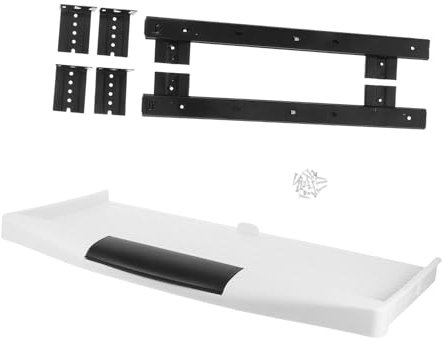 Cabilock Bandeja para Teclado De Oficina Estante De Almacenamiento Deslizante De Plástico Organizador Debajo del Escritorio para Computadora