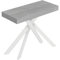 BS COM Consolle allungabile 90x40/300 cm Sakuro Premium Cemento gambe bianche