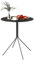 Outsunny Gartentisch klappbar Ø60 x 71 cm, Wetterfest Balkontisch aus Stahl, Rund Beistelltisch mit Fußpolster, Esstisch Outdoor, Campingtisch, Terrassentisch für Garten Terrasse Balkon Schwarz