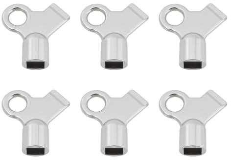 ECSiNG Lot de 6 clés carrées de valve de purge de radiateur 5 mm pour purge de radiateur et ventilation d'air