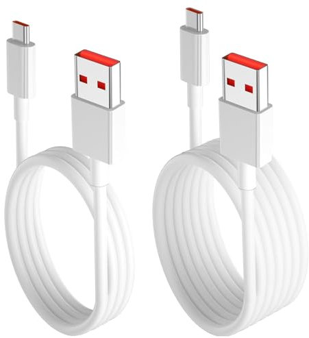 120W Cable USB Tipo C (2Pack 1M+2M) para Xiaomi Mi14 14 Ultra 13 Pro 12 12T 11,Carga Rápida USB a USB C Cable 6A para Redmi K60 Ultra Note 13 12 Pro+ 5G 11,Black Shark 5 4,Poco F6 F5 F4 GT 5G X6 X5 M5