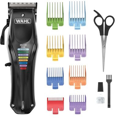 Wahl Color PRO Animal, tosatrice per Animali a Batteria, tosatrice con pettini codificati, toelettatura Completa per Cani, a Basso Rumore, tosatrice per Cani con e Senza Filo, Nera
