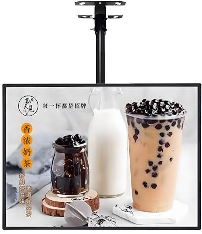 Nicvrea Caja de Luz LED con Marco Ultradelgado, Tablero de Menú, Tablero de Menú con Retroiluminación LED para Restaurantes, Cartelera Colgante para decoración, Exposiciones Horizontal-40X50cm