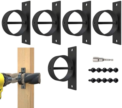 Set di 5 supporti per corda, set da 850 g, cavo robusto e fissaggio con viti, sicuro, stabile, versatile, per ufficio, giardino, industria