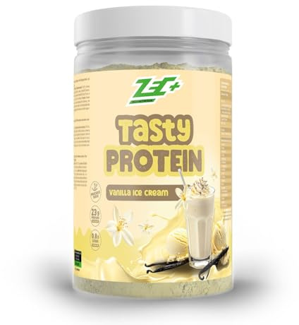 ZEC+ Tasty Protein 450g – Mehrkomponenten Proteinpulver mit Whey & Casein – Cremiger Eiweiß Shake mit hohem Proteingehalt – Made in Germany (Vanilla Ice Cream)