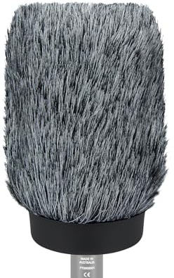 SOULWIT Microphone Furry Windscreen for Rode (RØDE) VideoMic NTG On-Camera Shotgun Microphone, Wind Muff Pop Filter Mic Cover - Black