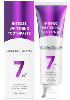 Intense Whitening Toothpaste 120G Gentle Cleaning Remove Stains Yellow Teeth Fresh Breath Gum Care for Daily Oral Use(2PCS)