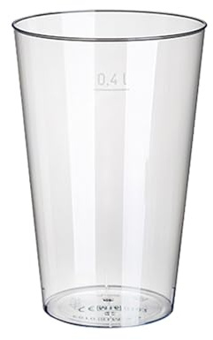 500 Trinkbecher, PS 0,4 l Ø 9 cm · 13 cm glasklar plastik