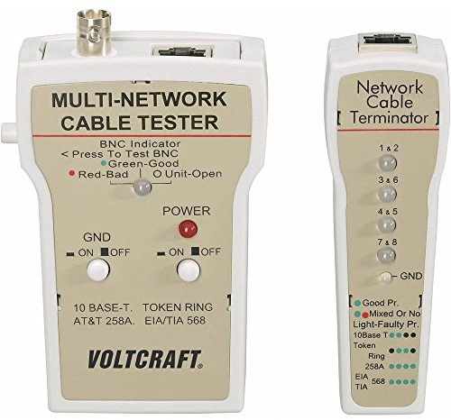 Kabeltester CT-1 VOLTCRAFT CT-1 Geeignet für RJ-45, BNC
