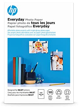 HP Everyday Photo Paper, Glossy, 4x6 in, 100 sheets (CR759A)