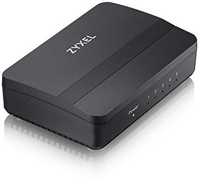 Zyxel 5-port Gigabit Ethernet Switch für Spiele und Medien, Lifetime Garantie [GS105S]