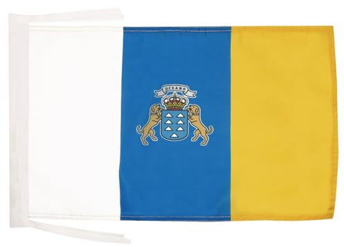 AZ FLAG - Flagge Kanarische Inseln - 45x30 cm Mit Kordel - Kanaren Fahne 30 x 45 cm - Flaggen