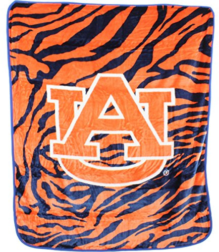 College Covers Auburn Tigers Raschel Throw Blanket, 60 in by 50 in