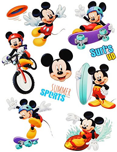 alles-meine.de GmbH 9 TLG. Set Fensterbilder - Mickey Mouse - Sticker Fenstersticker Aufkleber - statisch haftend/selbstklebend + wiederverwendbar - Fensterbild/z.B. fü..