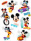 alles-meine.de GmbH 9 TLG. Set Fensterbilder - Mickey Mouse - Sticker Fenstersticker Aufkleber - statisch haftend/selbstklebend + wiederverwendbar - Fensterbild/z.B. fü..