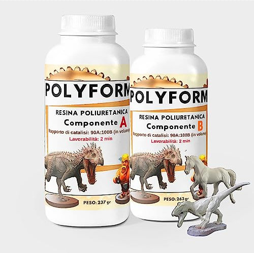 Resin Pro Polyform Hochfließfähiges Polyurethan-Gießharz, geeignet für Modellbau, DIY und Schmuck, Rapid Prototyping, Beige - 1 Kg